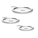 piercing titanio anallergico certificato ring t009 zirconia clear