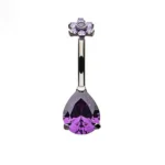 Piercing navel ombelico_viola_rosa