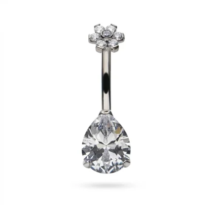 Piercing navel ombelico_bianco