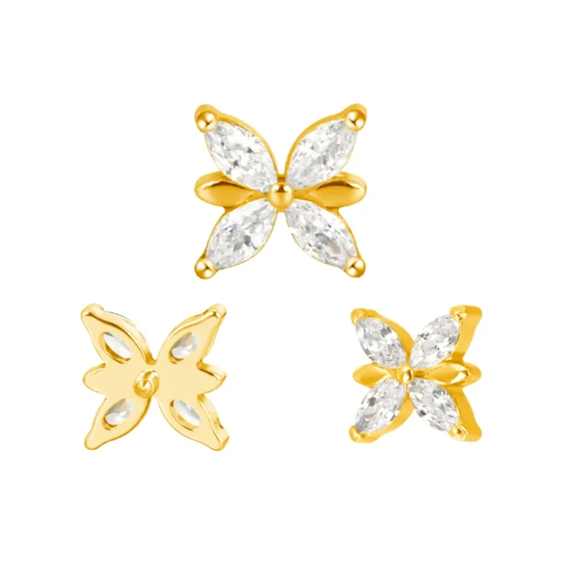 piercing labret farfallina